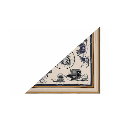 HERMES Large Triangle Scarf Beige H363791S04