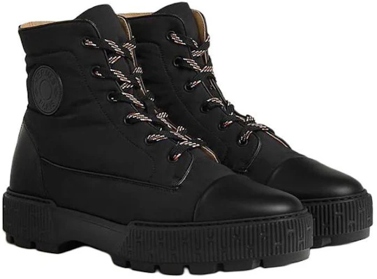 HERMES Leather Ankle Boot 'Black Comfort Lace-Up' H222960Z-H03 Order HERMES Leather Ankle Boot 'Black Comfort Lace-Up' H222960Z-H03