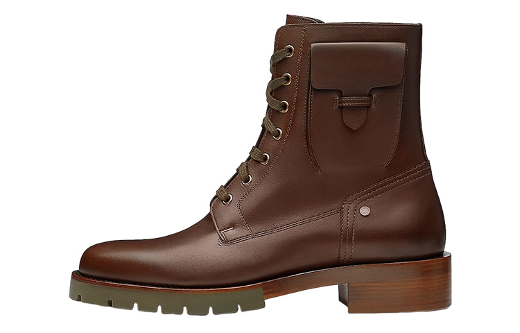 HERMES Leather Ankle Boot 'Dark Brown' H212941Z-HME