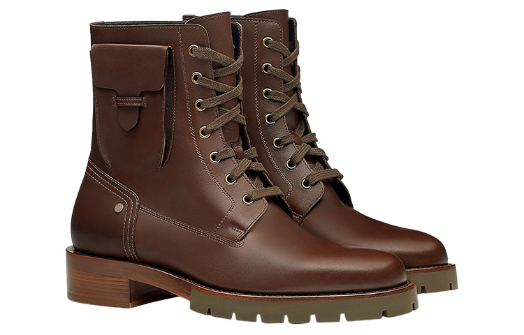Shop Bota de Cuero HERMÈS Tobillera 'Marrón Oscuro' H212941Z-HME