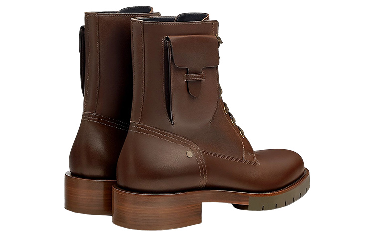 Purchase Bota de Cuero HERMÈS Tobillera 'Marrón Oscuro' H212941Z-HME
