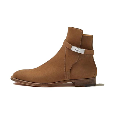 HERMES Leather Boots 'Tobacco Brown'