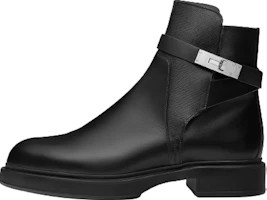 HERMES Leather Buckle Ankle Boot 'Black' H212934Z-H11 HERMES Leather Buckle Ankle Boot 'Black' H212934Z-H11