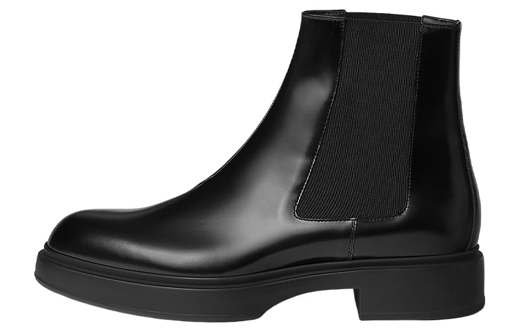 HERMES Leather Chelsea Boots 'Black' H222818Z-H01390