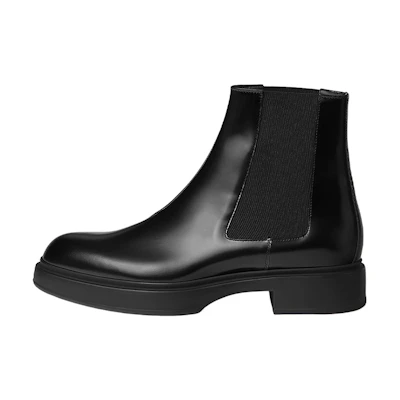 HERMES Leather Chelsea Boots 'Black'