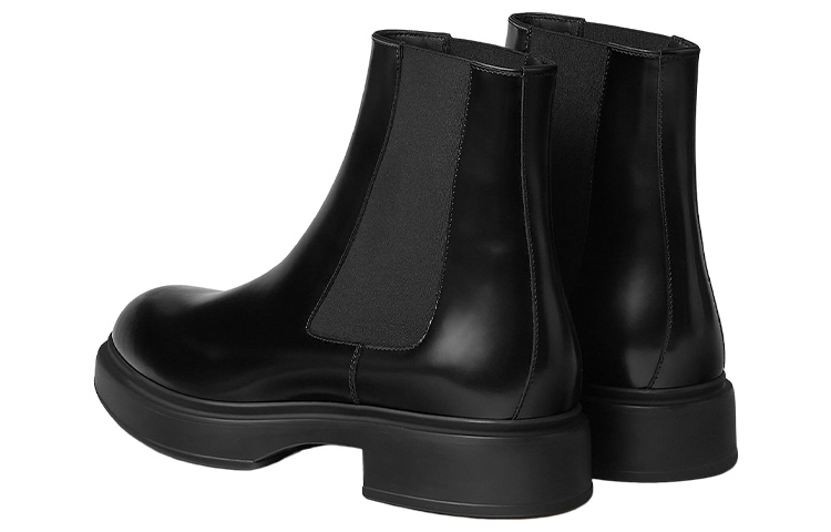 Shop HERMES Sepatu Boots Chelsea Kulit 'Hitam' H222818Z-H01390