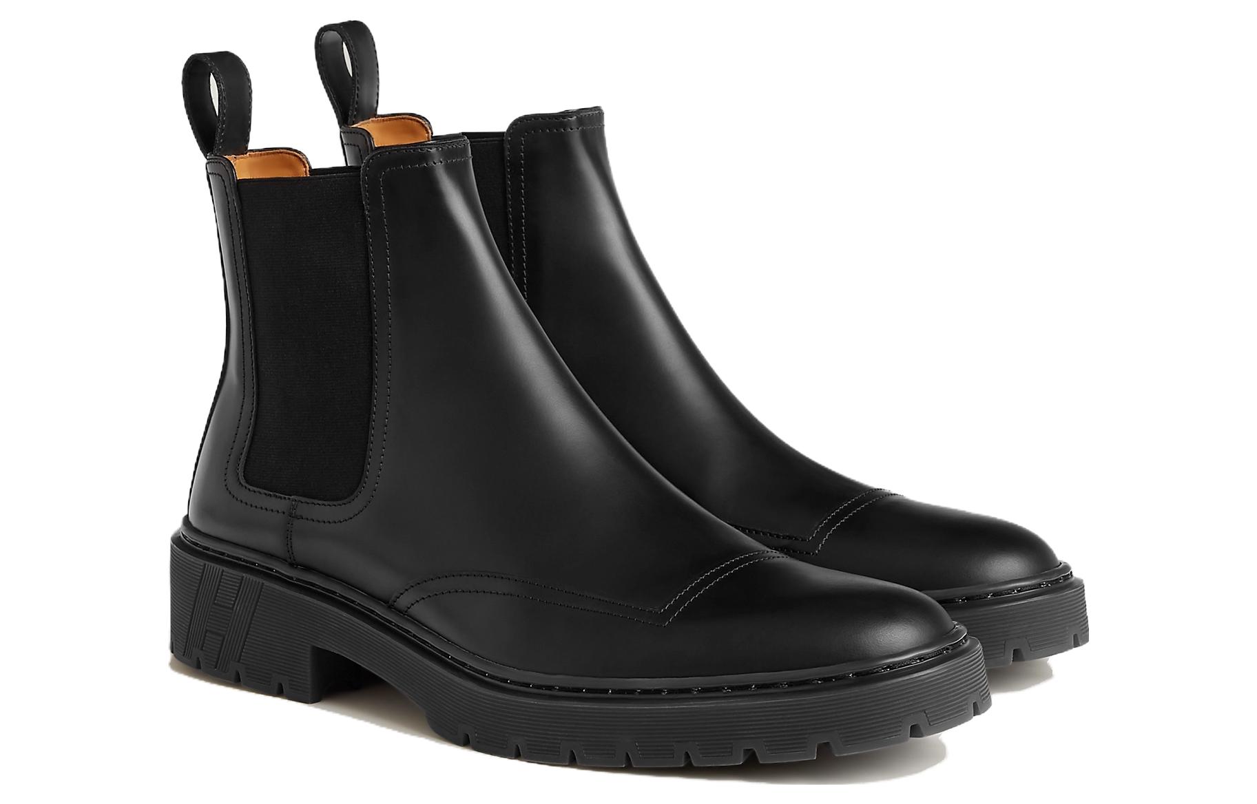 Lookbook 에르메스 블랙 레더 첼시부츠 H231953Z-H02