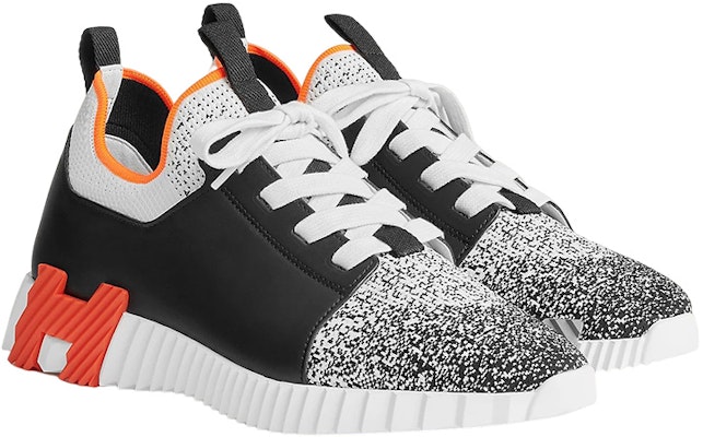 HERMES Leather Fashion Lace-Up Low Top 'Black White' H231778Z-H02 Lookbook HERMES Leather Fashion Lace-Up Low Top 'Black White' H231778Z-H02