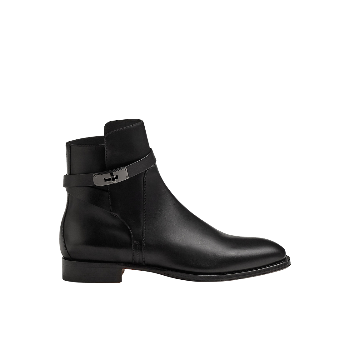 HERMES Leather Fashion Slip-On Ankle Boot 'Black' H222979Z-H01