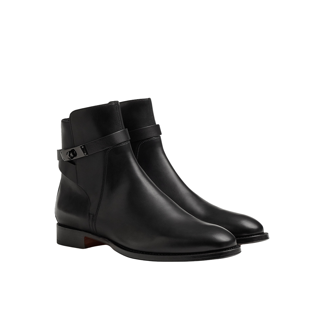 Order Bottines en Cuir HERMÈS Mode Slip-On ''Noir'' H222979Z-H01