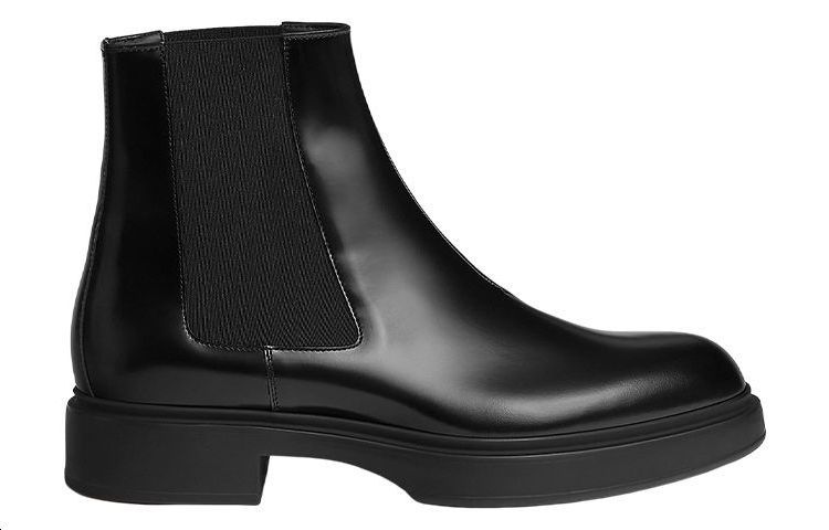 Order HERMÈS 愛馬仕 皮革 時尚套腳 及踝 短靴 黑色