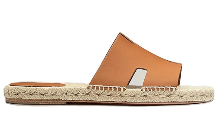 HERMES Leather Flat Sandal 'Brown' 圖 2