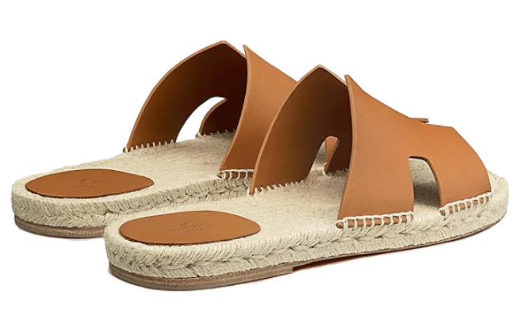 HERMES Leather Flat Sandal 'Brown' 圖 4
