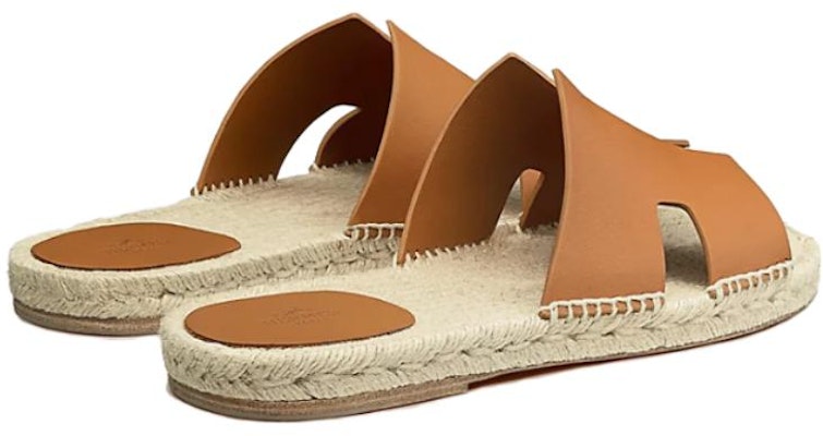 HERMES Leather Flat Sandal 'Brown' H201485Z-H10 Shop HERMES Leather Flat Sandal 'Brown' H201485Z-H10