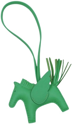 HERMES Leather Horse-Shaped Keychain Unisex Couple Accessory Green H083010CABG Order HERMES Leather Horse-Shaped Keychain Unisex Couple Accessory Green H083010CABG