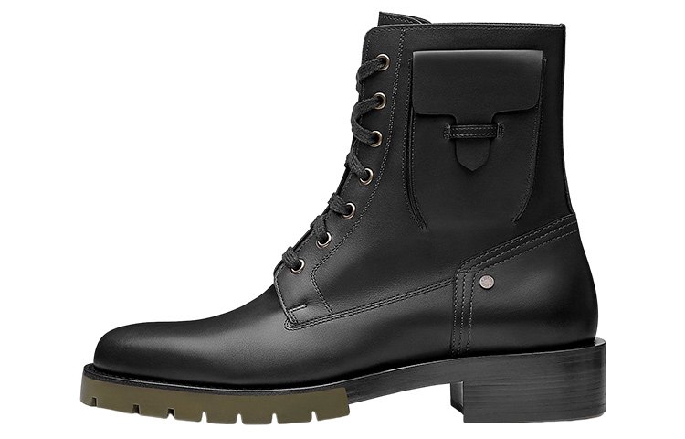 HERMES Leather Lace-Up Boot 'Black Fashion' H212941Z-H02