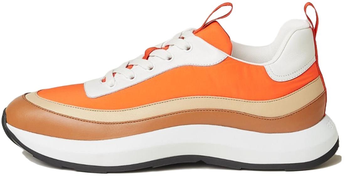 hermes-leather-lace-up-round-toe-low-top-orange-brown-h231700-z-h2-k