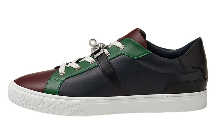HERMES Leather Lace-Up Sneaker 'Black Fashion'