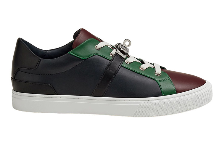 HERMES Leather Lace-Up Sneaker 'Black Fashion' 圖 2