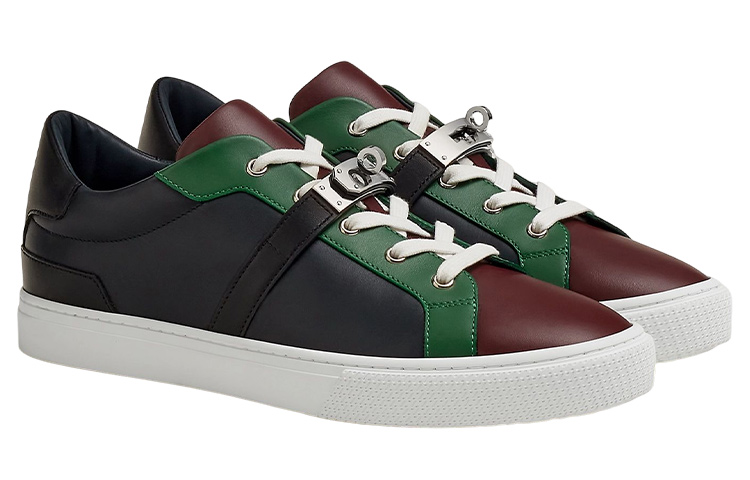 HERMES Leather Lace-Up Sneaker 'Black Fashion' 圖 4