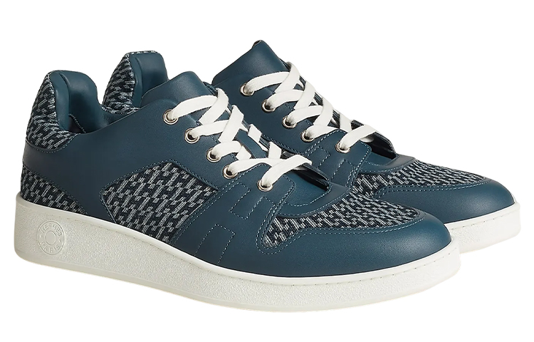 Lookbook HERMES Leather Low-Top Lace-Up 'Blue Fashion' H231790Z-HCB
