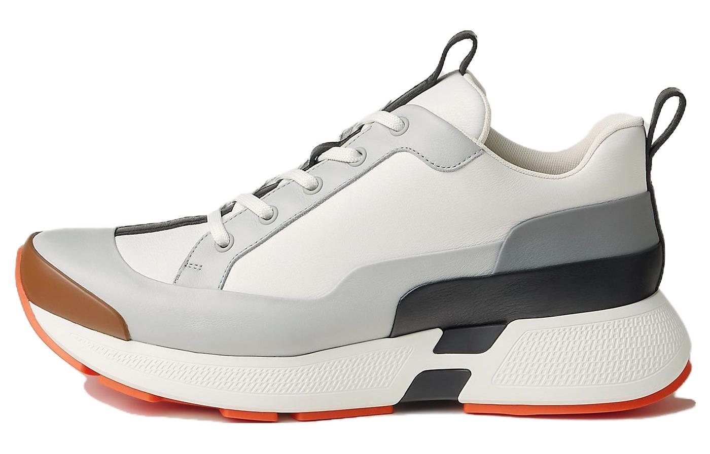 Buy HERMES愛馬仕 皮革 舒適運動 低幫 生活休閒鞋 男款 灰色