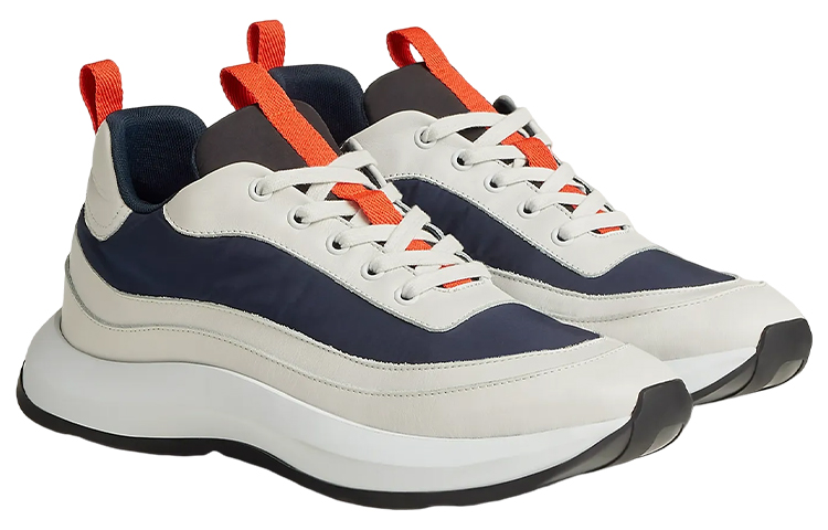 Lookbook HERMES Leather Low Top 'Blue White Fashion Strap' H231700Z-HI2