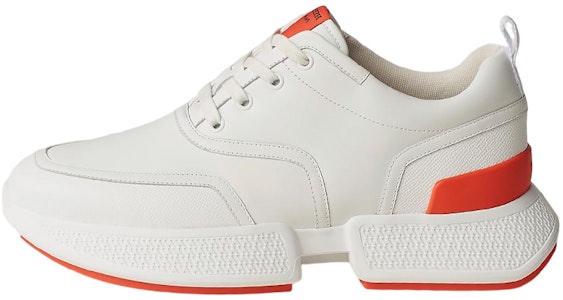 HERMES愛馬仕 牛皮 低幫系帶 運動休閒鞋 男款 白橙色 Buy HERMES愛馬仕 牛皮 低幫系帶 運動休閒鞋 男款 白橙色