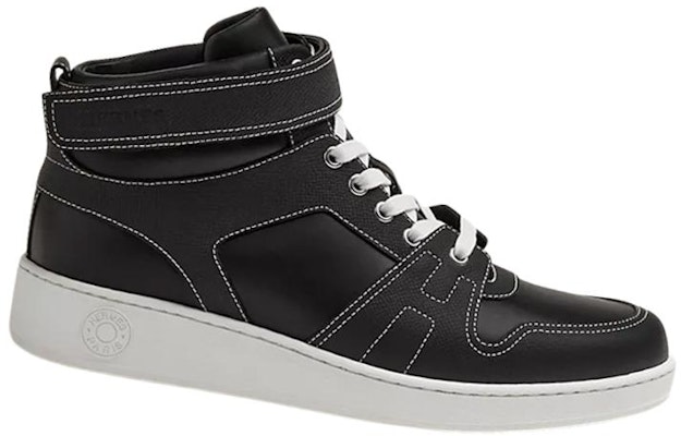 HERMES Leather Mid-Top Sneaker 'Black Fashion' H222916Z-H02 Order HERMES Leather Mid-Top Sneaker 'Black Fashion' H222916Z-H02