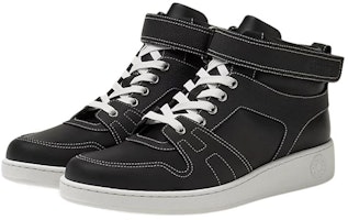 爱马仕 黑色时尚中帮皮革运动鞋 H222916Z-H02 Lookbook 爱马仕 黑色时尚中帮皮革运动鞋 H222916Z-H02