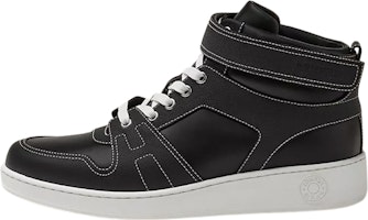 HERMES Leather Mid-Top Sneaker 'Black Fashion' H222916Z-H02 HERMES Leather Mid-Top Sneaker 'Black Fashion' H222916Z-H02