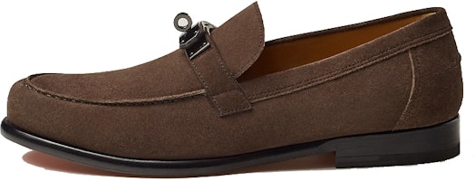 HERMES Leather Moccasin 'Ebony Brown' H222996Z-AME HERMES Leather Moccasin 'Ebony Brown' H222996Z-AME
