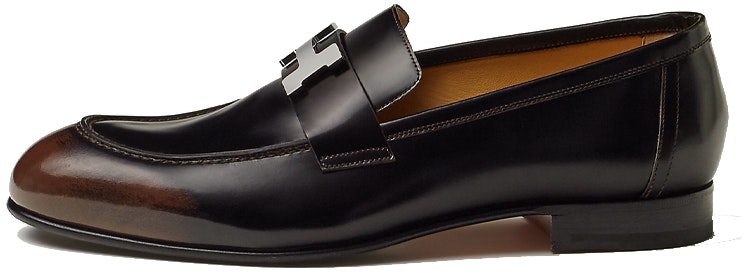 hermes-leather-moccasin-metal-logo-black-brown-h222976-z-ame