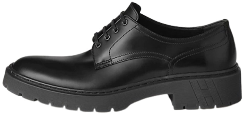 HERMES Leather Round-Toe Lace-Up 'Black' H231952Z-H02 Buy HERMES Leather Round-Toe Lace-Up 'Black' H231952Z-H02