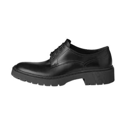 HERMES Leather Round-Toe Lace-Up 'Black'