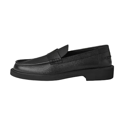 HERMES Leather Slip-On 'Black Fashion'