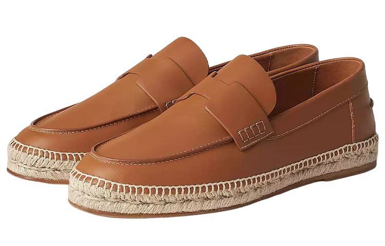 Order HERMES Leather Slip-On 'Brown Fashion' H191369Z-H04