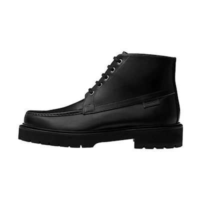 HERMES Leather Trim Ankle Boot 'Black'