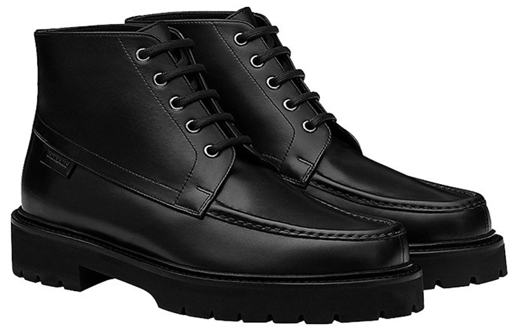 HERMES Leather Trim Ankle Boot 'Black' 圖 2