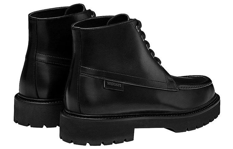 HERMES Leather Trim Ankle Boot 'Black' 圖 3
