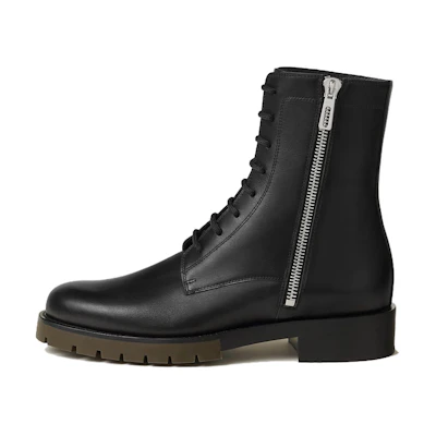 HERMES Leather Zip Round Toe Boots 'CMFTable Black'