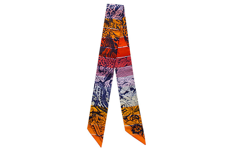 HERMES Leopard Print Twilly Scarf Ribbon H012345S-01 圖 2