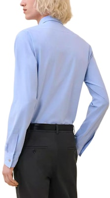 HERMES Baju Slim Fit Jacquard Lengan Panjang Lelaki Biru Muda H466000HB66 Lookbook HERMES Baju Slim Fit Jacquard Lengan Panjang Lelaki Biru Muda H466000HB66