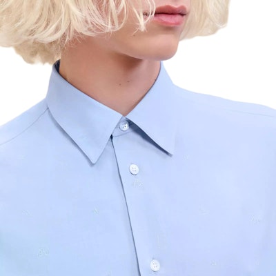 HERMES Baju Slim Fit Jacquard Lengan Panjang Lelaki Biru Muda H466000HB66 Shop HERMES Baju Slim Fit Jacquard Lengan Panjang Lelaki Biru Muda H466000HB66