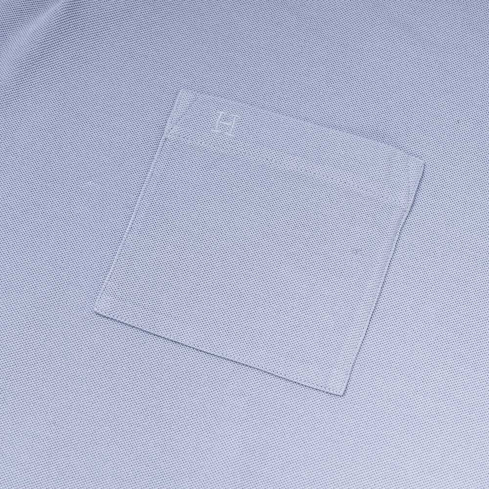 Cheap HERMES Light Blue Solid Pocket Casual Short Sleeve Polo Shirt. H072325HA69