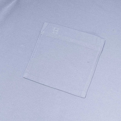 HERMES Light Blue Solid Pocket Casual Short Sleeve Polo Shirt. H072325HA69 Cheap HERMES Light Blue Solid Pocket Casual Short Sleeve Polo Shirt. H072325HA69