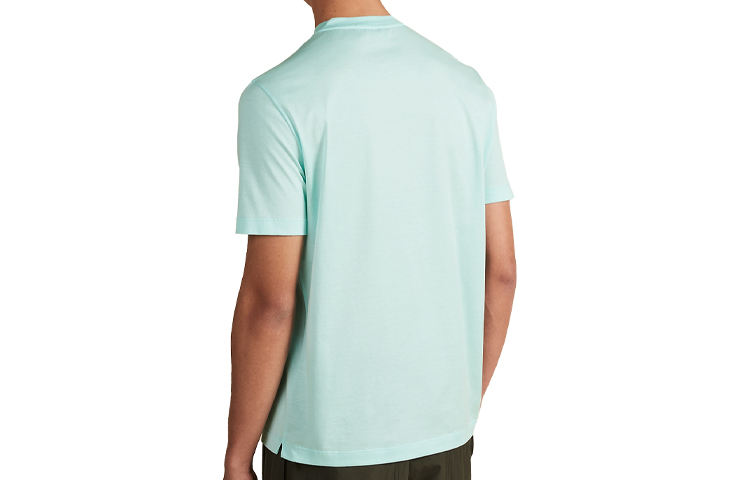 Lookbook HERMES 淺綠色圖案印花短袖圓領T恤 H037730HA1T