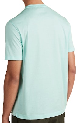 HERMES 淺綠色圖案印花短袖圓領T恤 H037730HA1T Lookbook HERMES 淺綠色圖案印花短袖圓領T恤 H037730HA1T