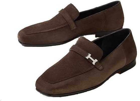 HERMES Kasut Loafer 'Suede Coklat' H231991Z-AME Lookbook HERMES Kasut Loafer 'Suede Coklat' H231991Z-AME