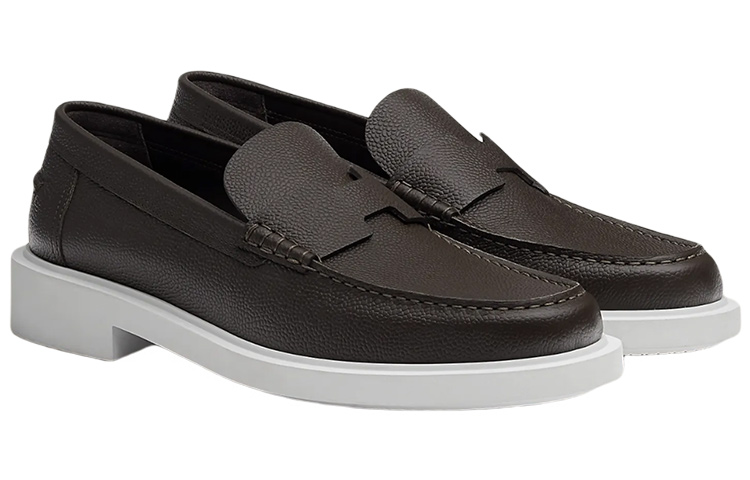 Shop Mocasines HERMES 'Marrón Oscuro' H221976Z-AME